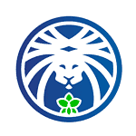 Lion head logo with green leaf accents representing trusted bus charter services in Singapore.